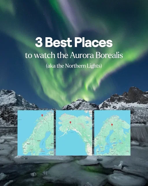 Here are three of the best places in the world to wonder at the Aurora Borealis: 🇳🇴 Tromso, Norway Nestled in the north of Norway you'll find Tromso. With flights from across the world landing in the 'Arctic Capital', the city offers views of the Northern Lights throughout autumn to spring, giving you plenty opportunities to make the trip. 🇺🇸 Fairbanks, Alaska If hot springs and road trips are more your thing, Fairbanks in Alaska has you covered. The Dalton Highway is a scenic drive to the Arctic Circle, meaning you can take in the incredible wildlife and the Northern Lights along your journey. 🇸🇪 🇫🇮 Lapland, Sweden and Finland One of the most popular winter destinations, Lapland, could be perfect for your Northern Lights trip. From dogsledding to forest trekking, there is plenty to do and you can even stay in an ice hotel if that is also on your bucket list. Where have you been to see the Northern Lights? #Travel #NorthernLights #WinterTravel #AuroraBorealis