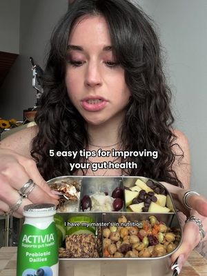 #ActiviaPartner 5 easy tips for supporting your gut health. I’m obsessed with @ActiviaUS Dailies blueberry probiotic drink for a quick and simple way to get in probiotics! It also tastes SO GOOD! Try their products today and experience your own. #GutHealth #Yogurt #ad **Enjoying Activia twice a day for two weeks as part of a balanced diet and healthy lifestyle may help reduce the frequency of minor digestive discomfort, which includes gas, bloating, rumbling, and abdominal discomfort.