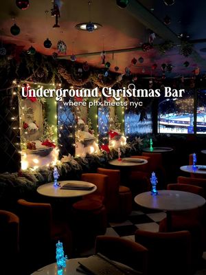🎄🗽 It’s beginning to look a lot like Christmas in New York at 36 Below ☃️ This season’s cocktail menu brings the magic of the city to the desert. Their holiday cocktail menu includes festive options like the silky Snow Globe cosmo, the cozy Filthy Animal hot toddy, the creamy, coffee-forward Nutcracker, and Fifth Avenue & Madison comes in the coolest presentation 🎁 Pair your drinks with new small bites like the Mistletoe Dip (mint pea whipped feta with pomegranate and pistachio), White Christmas Crab Dip, or the festive Fireside Delight mini pies.  You won’t wanna miss this Christmas bar this season. Highly recommend making reservations in advance! Thank you to 36 Below for having me in.  @36 Below  📍3620 E Indian School Rd, Phoenix, AZ 85018 #christmasbar #holidaybar #speakeasy