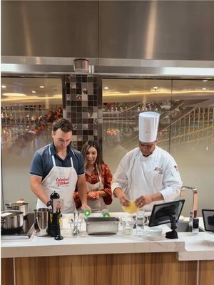 Cooking class in the middle of the ocean? Sign us up! #CarnivalIsCalling #cruisetok #Carnivalcruise 