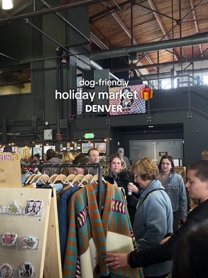 This weekend 11/8-11/9! 🎁✨ shop Vibe Artisan Market at the Arch in RiNo (3001 Walnut St) if you plan to bring your dog, be weary of crowds + tight spaces! #denver #holidays #colorado #thingstodoindenver 