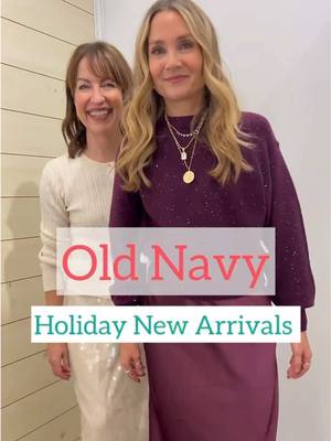 Link in caption! Popped into our neighborhood @Old Navy and it was just so festive!✨ Even the Christmas playlist was on point—we were seriously jamming out in the dressing room!🎅🏼😂 We found everything from sparkly holiday party looks to the cutest holiday loungwear! Of course we always love their jeans & sweaters too!  So much is on sale & everything is less than $45!👏🏼 We’re both 5’6” and are wearing small in tops and 2 in bottoms  #oldnavy #holidayoutfit #christmas #outfitinspo #over40 