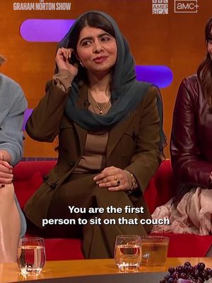 Malala Yousafzai joins the couch as the show's first-ever Nobel Peace Prize winner! 🏅 New episodes of #TheGrahamNortonShow premiere Thursdays at 11pm on BBC America.
