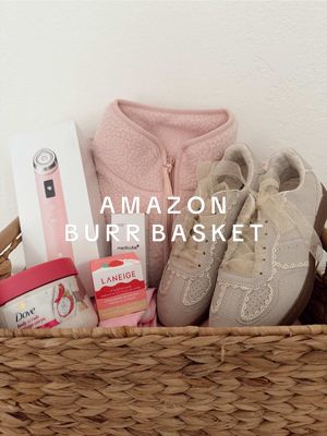 cutest cozy-pink burr basket for your fave girlie or you ;) 🎀 All on my amzn s/f! 🫶🏼✨ #burrbasket #burrbasketideas #pinkburrbasket #amazonburrbasket #amazonfinds @Amazon Influencer Program @Amazon Fashion 