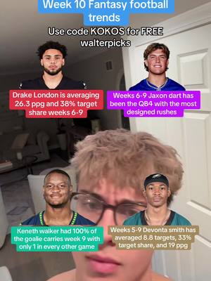 Week 10 fantasy football trends #walterpicks #fantasyfootballadvice2025 #fantasyfootball #fantasyfootballtips #nflfootball 