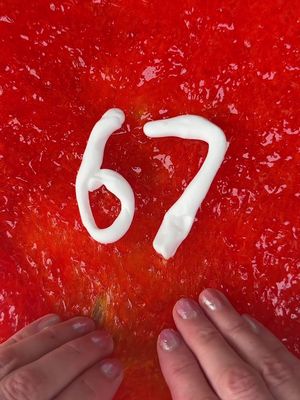 Apparently 67 is everyone’s favorite number??? I tried making a “67 slime” but I still have no clue what 67 is supposed to be...please explain in the comments so I’m not confused forever! Peachybbies.com restocks Friday at 7pm EST! ✨🎉 