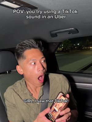 When you try using a TikTok sound in an Uber 😭 #pov #comedy #fyp 