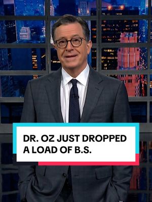 Trump's new deal to lower the cost of obesity drugs is already doing wonders for Dr. Oz! #StephenColbert 