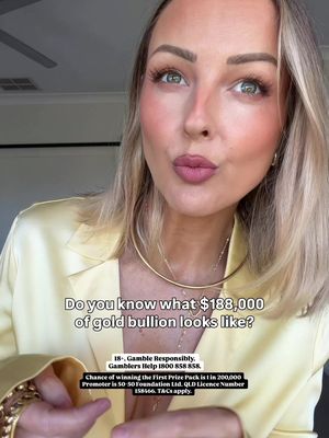 Imagine that amount of gold 🌟🌟🌟 How epic would it be!?!? Along with a brand new Toyota Prado Kakadu 🚙 Play For Purpose charity raffle tickets are just $10, with at least 50% going to the charity you want to support, all whilst being in the running to win some incredible prizes! Head to thelott.com or The Lott App to be in with the chance to win with Play For Purpose today 🤞🏼 18+. Gamble Responsibly. Gamblers Help 1800 858 858. Promoter is 50-50 Foundation Ltd. QLD Licence Number 158466. T&Cs apply. @thelott #ad #thelott