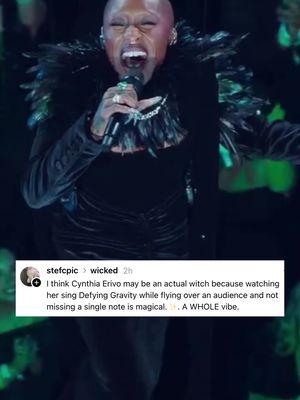 and she’s the baddest of them all 🔥 #cynthiaerivo continues to leave us speechless at #wickedonewonderfulnight! #wicked 
