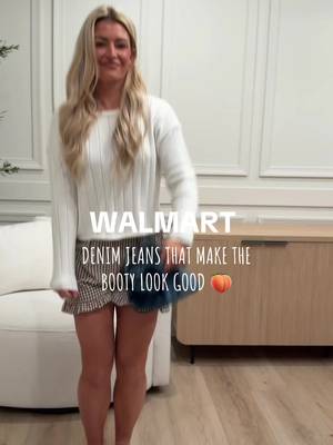 Walmart denim jeans under $30 and they make your booty look good…yes please 🍑👖 Under $30 and a must for Fall/Winter  #walmartfinds #walmartfashion #momjeansoutfit #walmartjeans 