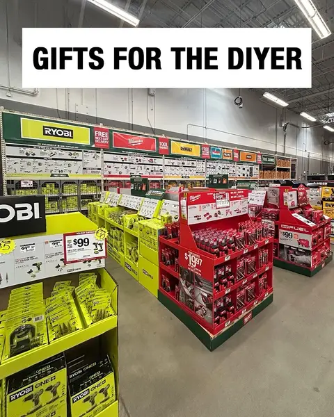 For the doers on your list 🎁⚒️ Shop gifts for the DIYer at the link in our bio. #christmasgiftideas #giftguide #tools #diyer #homedepotfinds 