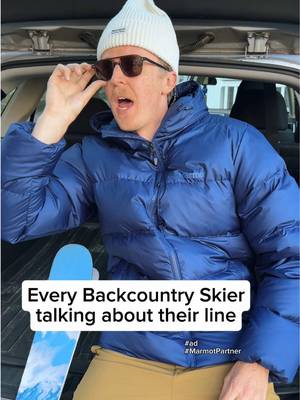 Keeping toasty in the @Marmot Guides Down Hoody after going completely bilateral #ad #MarmotPartner #skiing #Outdoors #comedy