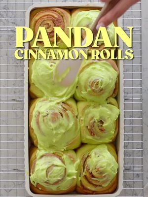 Here’s an idea for the upcoming holidays  ✨Pandan Cinnamon Rolls✨ Sending out the full updated recipe for the most fluffy and insane cinnamon rolls to the newsletter fam today, comment “recipe” and I’ll send you the full recipe!