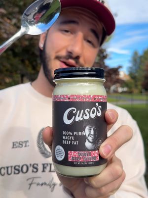 Your newest kitchen staple has arrived. 👀🥩🔥 Wagyu Beef Tallow is available on the site now. #cusocuts #beeftallow #bbqstaples