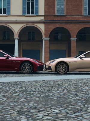 A tribute to our story, and a promise to what’s next.​ Presenting: the #GranTurismo Meccanica Lirica in Rosso Velluto and the #GranCabrio Meccanica Lirica in Oro Lirico.​ ​ #Maserati #BackToModena 