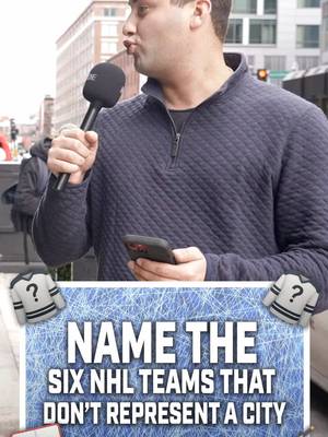 Can you name the 6 NHL Teams who don’t represent a city? 🤔🏒  (w/ @randyelfman) #NHL #hockey #chel #hockeytiktoks #hockeytok 