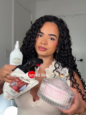 How I smell like: vanilla coconut cupcakes🍦🍨🥥  @Josie Maran whipped body butter @LUSH coconut drench moisture bar, sticky dates, dusting powder @LOCCITANE almond hair and body mist 