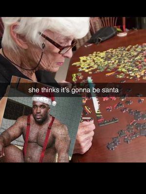 Granny ain’t ready #christmas #santa #prank #puzzle #viral 