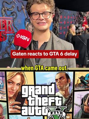 "We got Seasons 1-5 before GTA 6" -Stranger Things 5 star Gaten Matarazzo reacting to the GTA 6 delay lol #strangerthings5 #strangerthings #gatenmatarazzo #dustin #gta6 #delay #ign #redcarpet #celebrity #interview #gaming