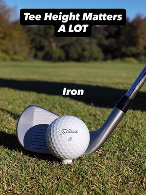 Tee height should match the shot you’re trying to hit.