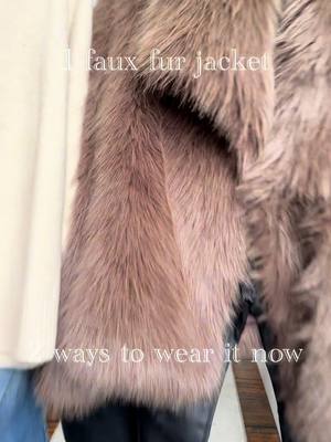 One perfect faux fur jacket, two ways to wear it now. @JD Williams 