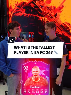 Guess the TALLEST PLAYER in EA FC 26! 📏 Visitors in the @Intel Gaming store took on the challenge to guess who the tallest player in the game is. If you don't know, you can spot some @Intel Corporation in the video to help you guess. This player is almost from a different planet @Alienware with his height! 😂 - #eafc26 #fc26 #easportsfc26 #fyp #ultimateteam 
