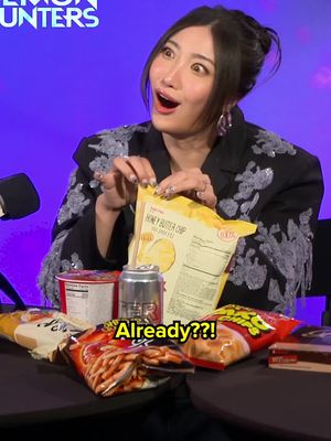 Join EJAE, the singing voice of Rumi in Netflix's "KPop Demon Hunters," for a fun and stealthy snack adventure. Watch as EJAE takes on the challenge of sneaky snacking and shares her favorite pump-up songs for Rumi. @ejae_k @netflix @kpopdemonhuntersnetflix