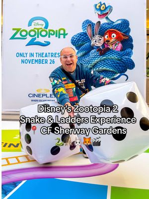 Ready to roll into some Disney magic? 🎲✨ The Zootopia 2 Snakes & Ladders Experience just landed at #sherwaygardens and it’s honestly the cutest mall pop-up ever! 🐾 Bring your friends, family, or your favourite gaming buddy and race up the life-sized board for a chance to win some fur-tastic prizes! 🦊🐰 Don’t miss it this one-day-only event is the ultimate way to celebrate Disney’s Zootopia 2, hitting theatres November 26! 🎬💫 #zootopia2 #waltdisneystudios #disneyfans #torontoevents 