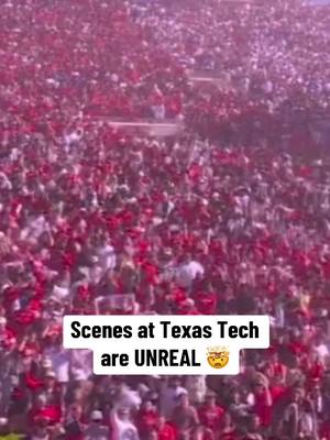 A sea of red and white 🏟️🔥 #texas #texastech #cfb #CollegeFootball #stadium 