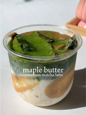 🍁🧈🍵 maple butter cinnamon matcha latte — maple butter from Trader Joe’s  — 1/2tsp cinnamon  — 140ml milk — 2tsp matcha + 40ml of 175F water #homecafe #matcharecipes #matchalover #fallrecipes #aestheticdrinks 