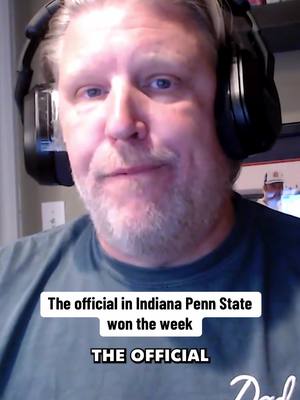 College football referee Josh Dasher won the week. @Unnecessary Roughness #indiana #pennstate 