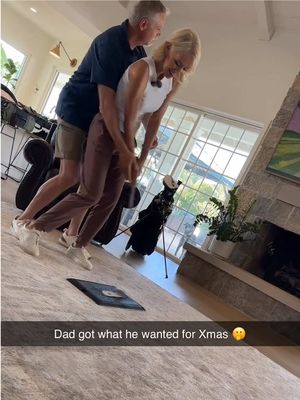 Dad’s favorite holiday 👏 the Golf at Home allows Dad to practice Golf all Day on Christmas without having to go to the course! #golf #golfdady #golfing