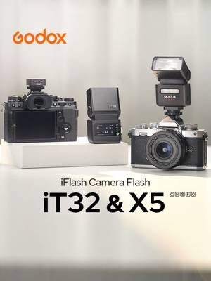 Introducing Godox iT32 iFlash Camera Flash & X5 TTL Wireless Flash Trigger Meet the Godox iT32 × X5 - the modular flash system that transforms in a snap! 🚀✨ The Godox iT32 pairs with interchangeable X5 bases to work across ALL major camera brands. Snap it on for stable on-camera lighting, detach instantly for wireless off-camera freedom - all with full TTL/HSS, touchscreen control, and Godox 2.4GHz system integration. One system, endless possibilities. 🎥💡🔥 Snap, detach, and transform your lighting game! RRP (recommended retail price): iT32: $79 X5 C/N/F/O:＄19.9 X5 S:＄24.9 Prices may vary by region due to tax & VAT differences. #Godox #iT32X5 #ModularFlash #SplitFlash #UniversalFlash #TTLFlash #GodoxXSystem #PhotographyGear #CreativeLighting
