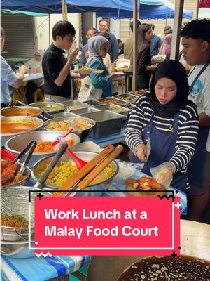 Work lunch at a Malay Food court. The food here is so good and affordable too. Warning: no air conditioning so prepare to sweat. 