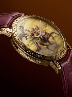 An ultra-thin minute repeater movement to express the spirit of heroism At the heart of each of the four single-piece edition watches of the 'Homage to Epic Warriors' series lies the ultra-thin manufacture minute repeater movement, Calibre 1731. This movement transcribes the time shown on the dial into a series of perfectly programmed strikes. The pure and harmonious sound of the chimes echoes the chiming of bells and the sounding of trumpets, which have announced victories throughout history. The beauty of the movement’s architecture is visible through the transparent caseback, which reveals most of the gear train as well as the hammers, gong and strike governor. Its open and airy look is enhanced by meticulous component finishes that combine to create an eye-catching play of light. A testament to Vacheron Constantin's enduring legacy. #VacheronConstantin #TheQuest #VC270