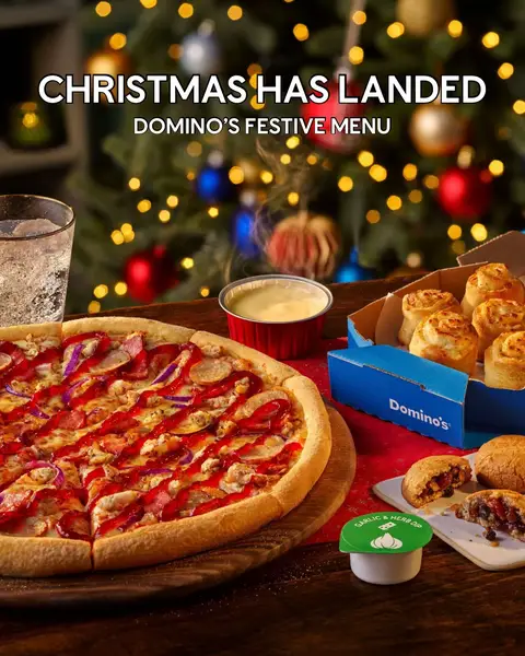 in stores NOW 🤩 #christmas #dominos #festivemenu #dominospizza 