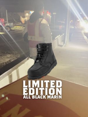 Putting our new limited edition all-black work boots to the test with @americanpavement 