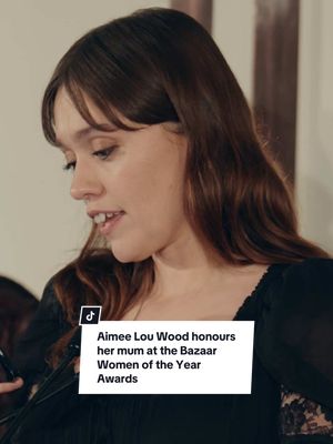 “She didn’t want me to have the best voice, she wanted me to have my voice,” #AimeeLouWood said, dedicating her acceptance speech to her mother, who always encouraged her unblocked imagination, at Harper’s Bazaar’s Women of the Year Awards.
