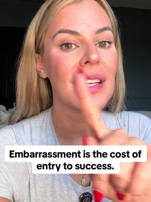 Embarrassment is the cost of entry to success. Pay it. It’s always worth it. #businessowner #business #sociamedia #socialmediamarketing #success
