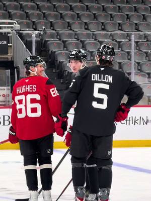 “Bro, that's my blueline buddy. Go find your own lane.” - Luke, definitely #njdevils #NHL #jackhughes #lukehughes #brendendillon 