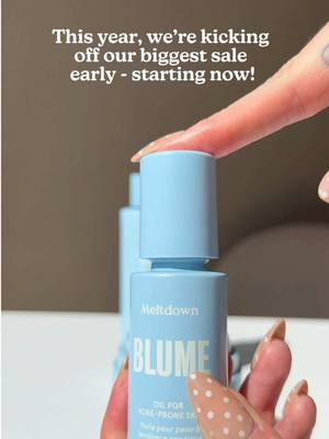 The Glow-Up Event of the Year is Here! ✨⁠ ⁠ Shop up to 50% off all things clean beauty at Blume.com and keep your skin clear, glowing, and hydrated. #tiktokviral #acneproneskin #cleanbeauty #acnetreatment #acnesafeskincare 