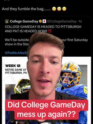 Did College Gameday make the wrong pick with Notre Dame/Pittsburgh? Should they have gone elsewhere? @snapbacksports  #CollegeFootball #snapbacksaturdays 