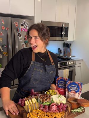 #PLANTERSBrandPartner Hosting during the holidays can be stressful, but it doesn’t have to be with @Mr. Peanut. One of my favorite hacks is having a snack board ready for guests to nibble on the second they walk in. It buys you time to finish getting dinner together and makes everyone instantly happy. Here’s how I build mine ⤵️ 🧀 Cheese: Start with 1–2 cheeses — one hard and one soft. Think Parmigiano, Manchego, or Cheddar for structure, and then something creamy like Brie or goat cheese for contrast. 🥓 Meats: Add some cured meats like prosciutto, sopressata, or salami. Fold or roll them to create dimension and make the board look full. 🥜 Nuts: My favorite part — the PLANTERS® FESTIVE FANCIFULS™ Nuts They bring flavor and crunch, and bonus points for going seasonal. I am loving the Butter Cinnamon Pecans, which are kettle-cooked and coated in buttery cinnamon goodness. 🥨 Crackers & Crunch: To balance the sweet, add a salty cracker or pretzels. Play with shapes and textures — I love something thin and crisp, that can double as a vessel for spreading. 🍇 Fresh Fruit & Olives: Brighten up the board with pops of color and acidity — grapes, citrus slices, or marinated olives. 🍯 Sweet Touch: Finish strong with jam or honey to give people the chance to build their own perfect sweet-salty bite. 🌿 Garnish: A few sprigs of rosemary or thyme will help it feel extra festive. It’s the perfect mix of salty, sweet, soft, and crunchy — and the easiest way to impress your guests….Now for some practical research…💬 What’s your must-have element on a snacking board? #SnackBoard #HolidayHosting #CheeseboardInspo #EntertainingTips 