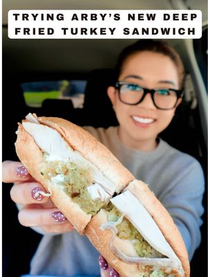 Trying Arby’s new deep fried turkey sandwich  #ArbysPartner @arbys