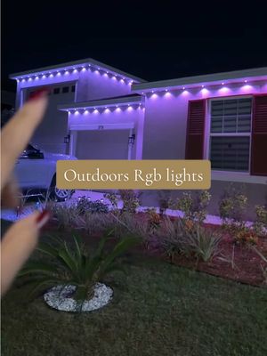 Outdoors Rgb ligths waterproof perfectas para los holidays y son permanentes #ledlights #outdoorlighting #brightlights #tiktokshopblackfriday #tiktokshopcybermonday 
