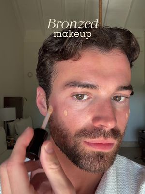 Quick bronzed makeup look #bronzer #concealer  All from @Saie  Bronzer: dew bronze in swim Concealer: slip tint concealer in shade 6
