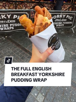 NEW FULL ENGLISH BREAKFAST YORKSHIRE PUDDING WRAPS LAUNCH AT THE CHRISTMAS MARKETS The Christmas markets wouldn’t be the same without the much-loved Yorkshire pudding wraps, served up by the good people at Porky Pig. And this year, there’s a brand new addition to the menu: introducing the full English breakfast Yorkie wrap. As you might have guessed from the name, it’s a Yorkshire pudding filled with beans, melted cheese, bacon, sausage and egg - and you can even throw in a massive pig in blanket if you fancy it. You’ll find Porky Pig in their usual spot in Exchange Square. They’re only about once a year, so make sure you don’t miss out. …. ⏰ Monday to Sunday 10am-9pm 📍 Christmas Markets, Exchange Square 💰 £10