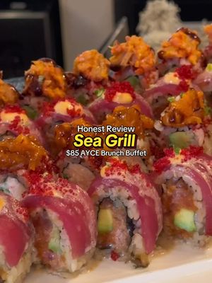 🦞 SEA GRILL - $85 AYCE Brunch Buffet  @thatsushigirl and I decided to go check it out and see if it’s worth the hype so you don’t have to!  The spread was amazing, lots to choose from and they rotate everything out on a regular basis. The seafood tower was huge and stayed fully stocked the entire time we were there. I was a huge fan of the cooked dishes, especially the lamb chops, crab croquettes, and baked oysters. They had a few other dishes that we didn’t get to try because we got so full!  The raw bar was also amazing. My favorite flavor wise had to be the octopus carpaccio!! The service was truly white glove. My glass was never empty and all servers were incredibly friendly and helpful.  This is a great place to eat if you’re looking for a special occasion celebration spot. I’d love to go back for dinner sometime!!  #charlotte #nc #seafood #WhereToEat #honestreview 