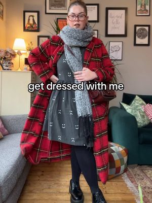 As SOON as it’s cold enough I whack the tartan coat out! I got it as a birthday gift about 8 years ago, & I still love her just as much now as I did then 🥰 also this dress is just all kinds of perfect?! 🙌✨ Dress @Lazy Oaf (pr) Coat @asos (brand: glamorous) (v old!) Shoes @Dr. Martens  Tights @Snag - Clothes That Fit  Bag @Cambridge Satchel  Fragrance @Giardini di Toscana bianco latte #plussizefashion #plussize #lazyoaf #asoscurve #plussizetiktok 